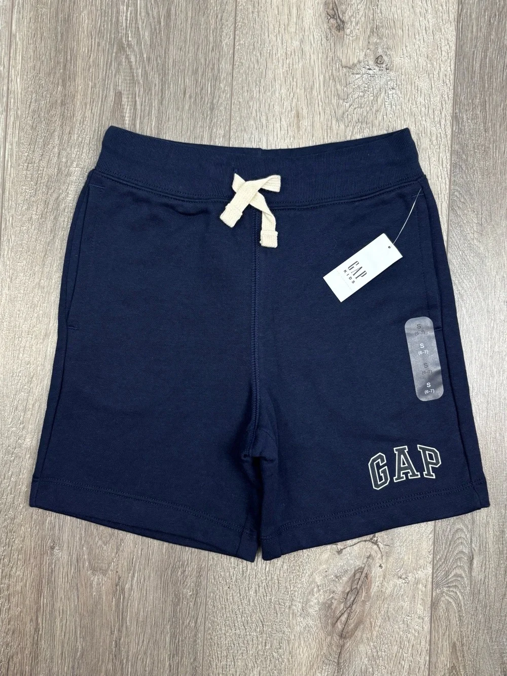 GAP Pull On Sweat Shorts Small 6/7 Navy Blue NWT